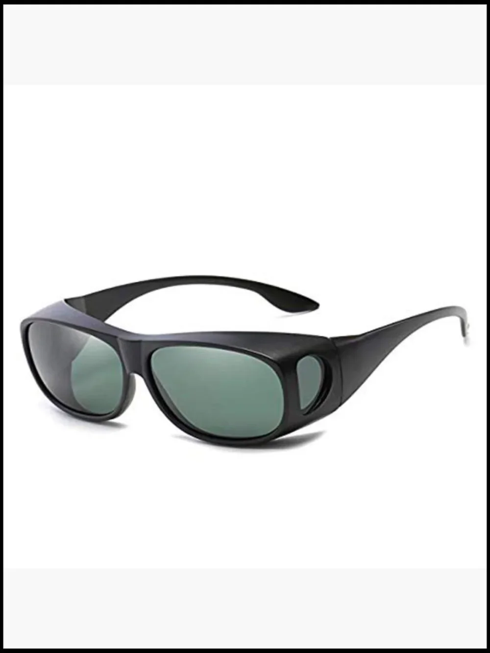 Polarized Wrap Around Sunglasses with UV Protection Plastic Frame